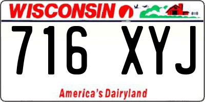 WI license plate 716XYJ
