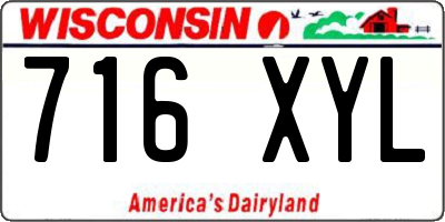 WI license plate 716XYL