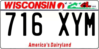 WI license plate 716XYM