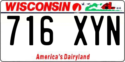 WI license plate 716XYN