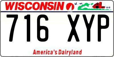 WI license plate 716XYP