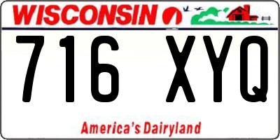 WI license plate 716XYQ