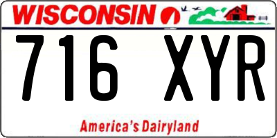 WI license plate 716XYR