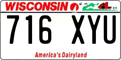 WI license plate 716XYU