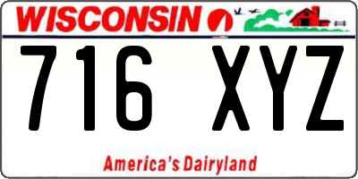 WI license plate 716XYZ