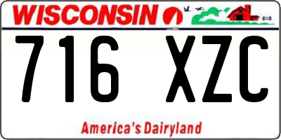 WI license plate 716XZC