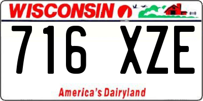 WI license plate 716XZE