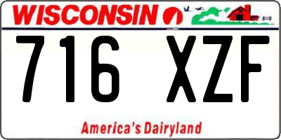 WI license plate 716XZF