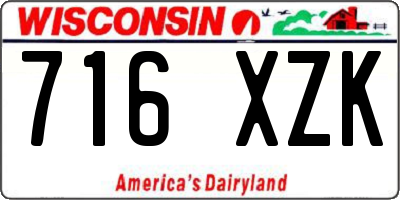 WI license plate 716XZK