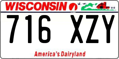 WI license plate 716XZY