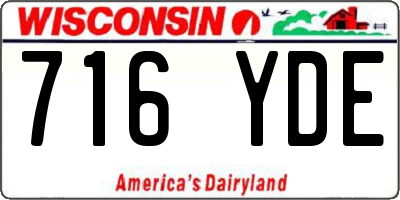 WI license plate 716YDE