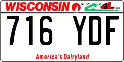 WI license plate 716YDF