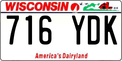 WI license plate 716YDK