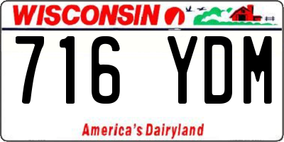 WI license plate 716YDM