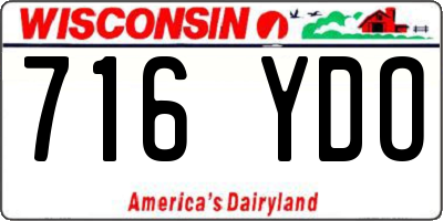 WI license plate 716YDO