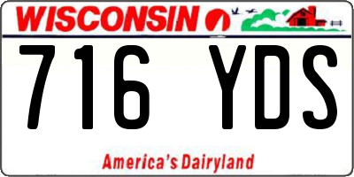 WI license plate 716YDS
