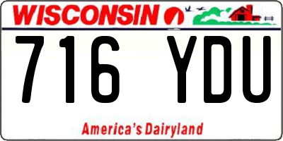 WI license plate 716YDU