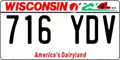 WI license plate 716YDV