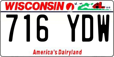 WI license plate 716YDW