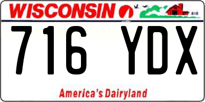 WI license plate 716YDX