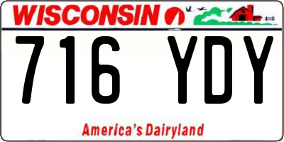 WI license plate 716YDY
