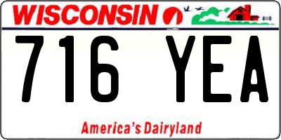 WI license plate 716YEA