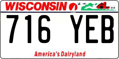 WI license plate 716YEB