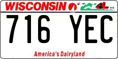 WI license plate 716YEC