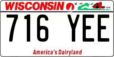 WI license plate 716YEE