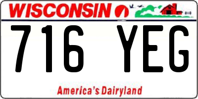 WI license plate 716YEG