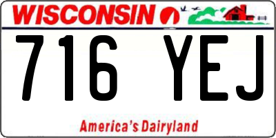 WI license plate 716YEJ