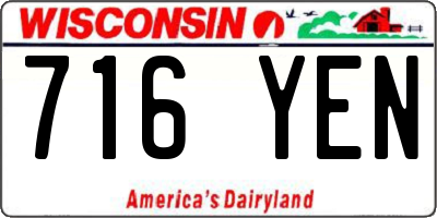 WI license plate 716YEN