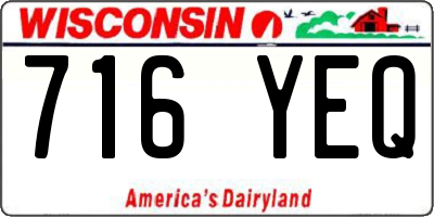 WI license plate 716YEQ