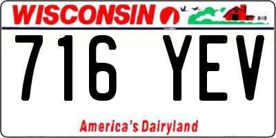 WI license plate 716YEV