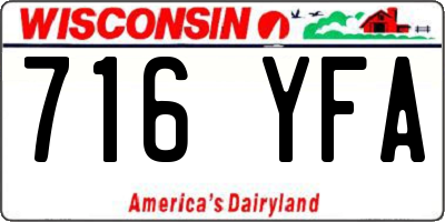 WI license plate 716YFA