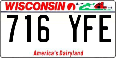 WI license plate 716YFE
