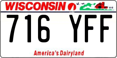 WI license plate 716YFF