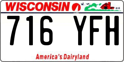 WI license plate 716YFH