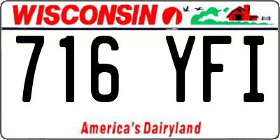WI license plate 716YFI