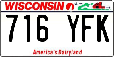 WI license plate 716YFK