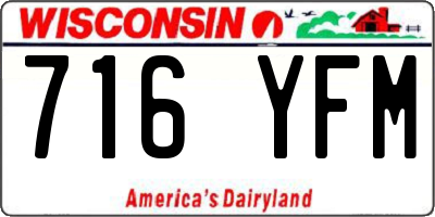 WI license plate 716YFM