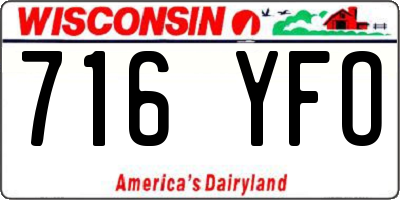 WI license plate 716YFO