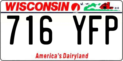 WI license plate 716YFP