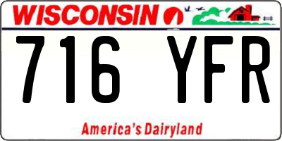 WI license plate 716YFR
