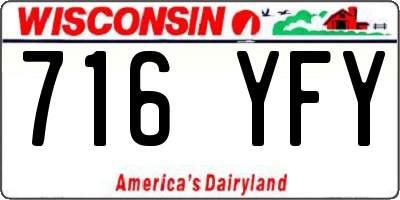 WI license plate 716YFY