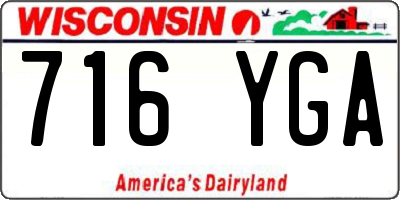 WI license plate 716YGA