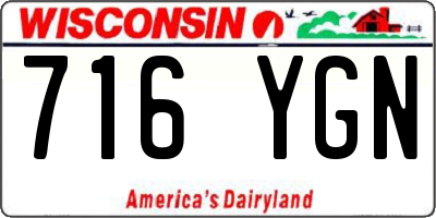 WI license plate 716YGN
