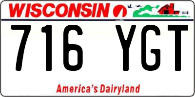 WI license plate 716YGT