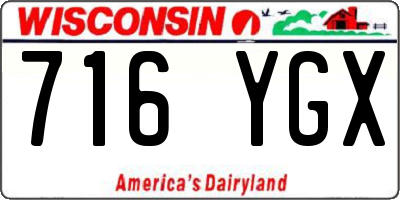 WI license plate 716YGX