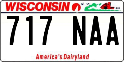 WI license plate 717NAA